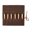 Baizoy Chisel Roll,6 Pockets Roll Up Tool Pouch,Waxed Canvas Small