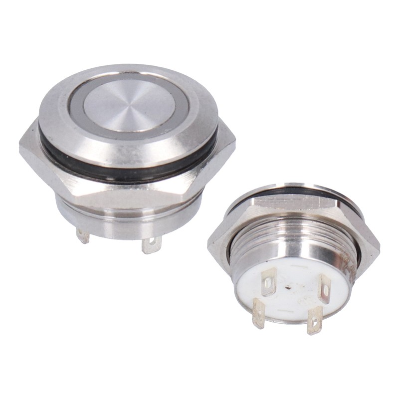 5Pcs Momentary Push Button Switch Metal Auto Reset Ultra Thin