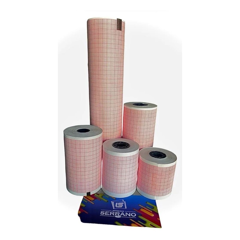 Impresos Serrano 3 Rollos Papel Para Electrocardiograma 80mm X 30m
