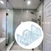4-Pack Silicone Shower Door Bumpers - Non-Yellowing Opaque Anti-Collision Stoppers