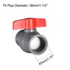 sourcing map PVC Ball Valve Supply Pipe Knob Threaded Ends