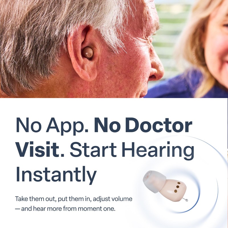 Audien Atom One OTC Hearing Aids - Wireless, Rechargeable, and