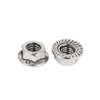 M6 x 1mm Thread 304 Stainless Steel Serrated Flange Metric