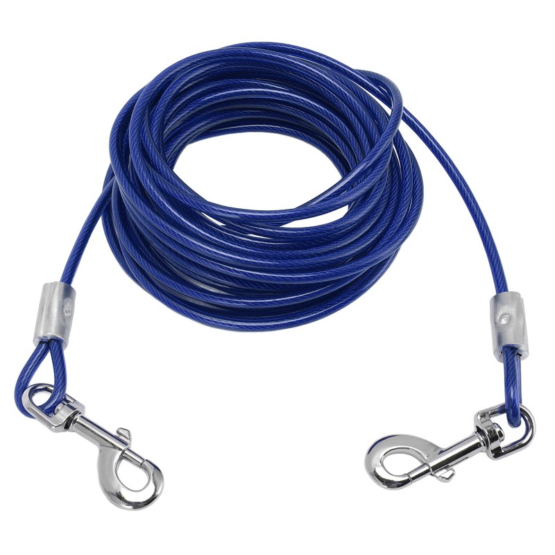 Dog Tie Out Cable Steel Wire Double Head Bite Resistant