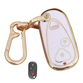 QIXIUBIA Keyless Entry Remote for Acura Key Fob Cover Protective Gloves Fits for Acura CL RL TL TSX RSX Smart Key (3-Button-Pink)