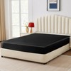 CozyLux Satin Fitted Sheet King Size, Black Silky Satin Bed