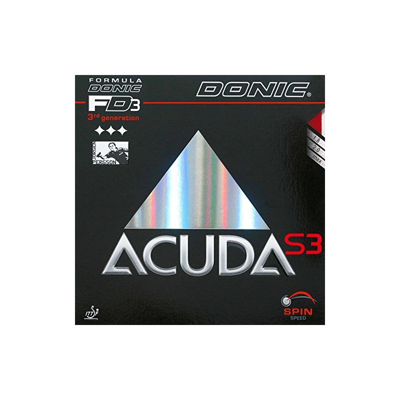 Donic Acuda S3 Table Tennis Rubber (Red, 1.8 mm)