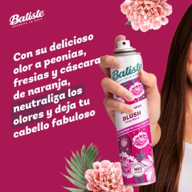 Batiste Shampoo en Seco Blush 200 ml. Refresca el Pelo Sin Usar Agua, Absorbe el Exceso de Grasa, Brinda Volumen y Textura, Neutraliza Olores. Ahorra Tiempo y Agua. Número 1 en el Mundo