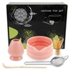 7Pcs Matcha Whisk Set with Ceramic Whisk Holder Matcha Bowl