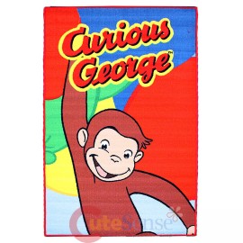 Curious George Carpet Accent Mat Area Rug 39"x58" - Ballons