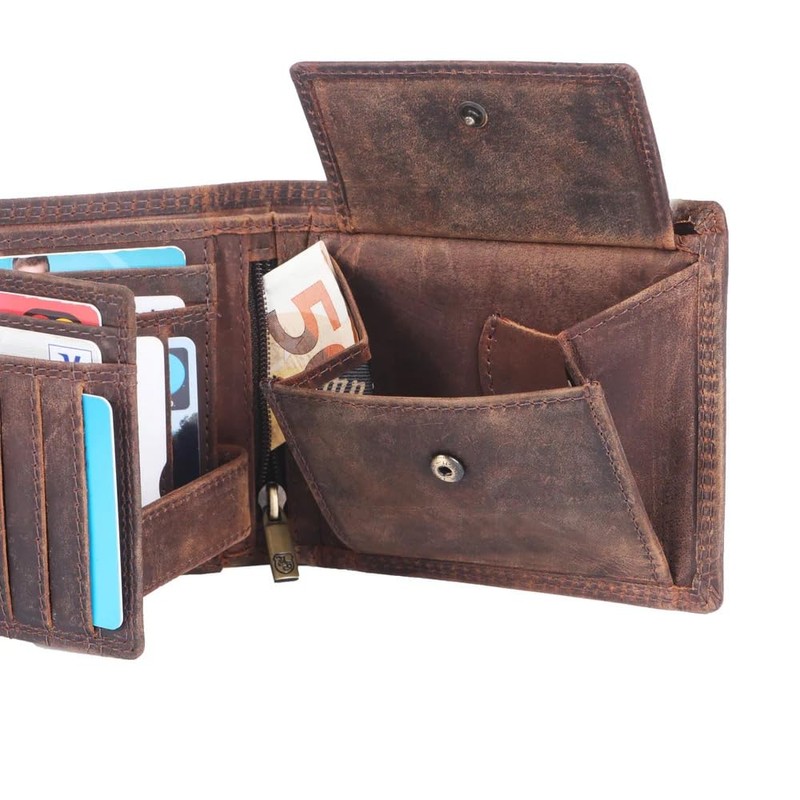 Hodalump Genuine Leather Men's Wallet in Gift Box with RFID