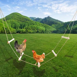 Extra Lange Hühnerstange aus Naturholz, Hühnerschaukel-Spielzeug für den Hühnerstall, Hühner-Roosting-Stangen, Außen-Sitzstange für Geflügel, Hühner, Küken, Hähne, Große Vögel & Papageien, 350 x 40 cm