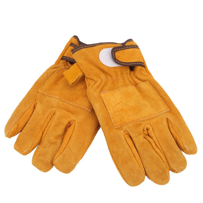 Heat Resistant Gloves Calf Leather Polyester Hand Protection BBQ Grill