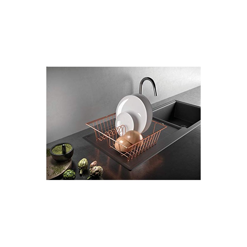 Metaltex 'Lipsia' Dish Drainer, Polytherm Copper, 36 x 33 x