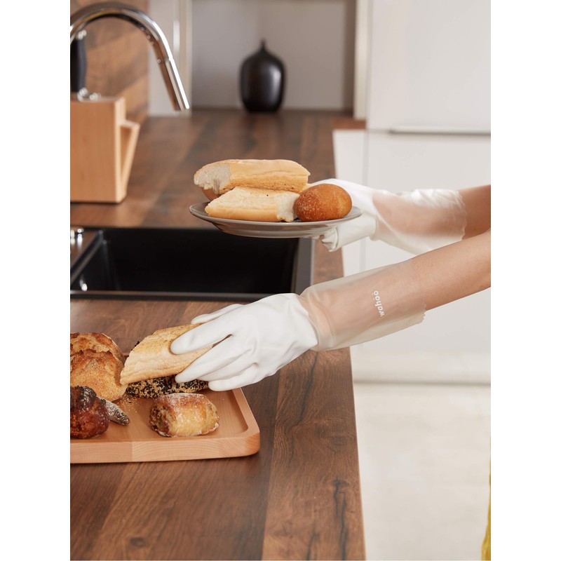 LANON Protection wahoo PVC Dishwashing Cleaning Gloves, Reusable Unlined Kitchen