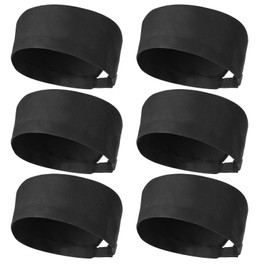 6 Pcs Chef Hats for Men Chef Beanie Unisex Chef Caps Adjustable Kitchen Cooking Caps with Breathable Mesh Top Sushi Beanie Chef Hat for Men Black