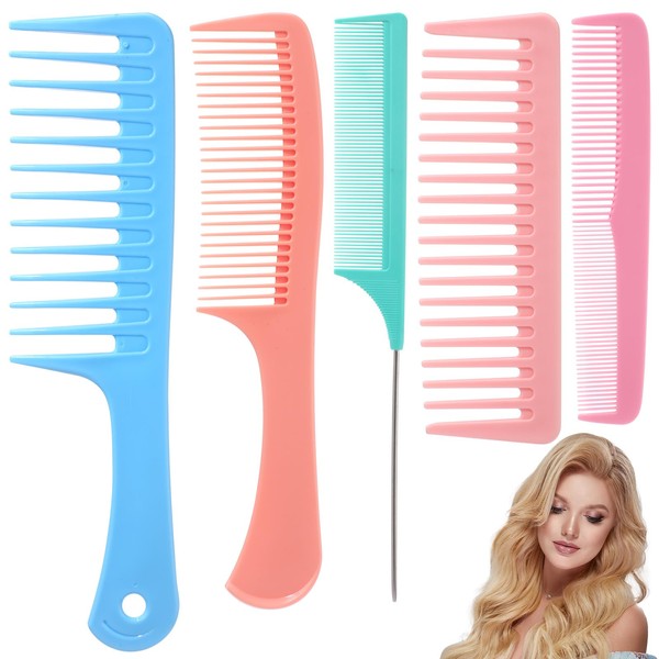 Honeydak 5 Pcs Hair Combs for Women Men, Comb Set