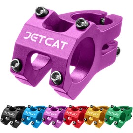 JETCAT Bike Stem, Short MTB Stem 31.8, Mountain Bike Stem Clamp, Bicycle Stem, Handlebar Stem Riser for BMX/Road Purple