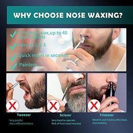 Charmonic 200 varillas de cera, accesorios de kit de cera para la nariz, varillas de cera para limpieza nasal de fosas nasales, depilación de cejas pa