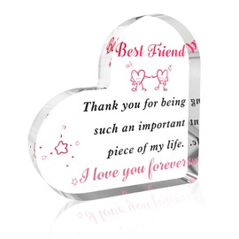 Friend Gifts,Friendship Thank You Graduation Bestie Birthday Inspirational Thoughtful Positive Women Day Creative Motivational Christmas Valentines Practical Gifts for Women Acrylic Plaque Ornaments