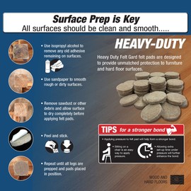 Shepherd Hardware 9861 3/4-Inch Heavy Duty Self-Adhesive Felt Furniture Pads, 20-Pack, Brown