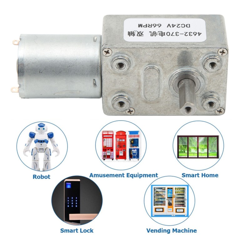 DC24V Double Shaft Worm Gear Motor 4632‑370 High Accuracy Speed