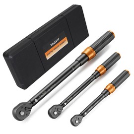 3PCS Torque Wrench Set, 1/4, 3/8, 1/2-inch Drive Click Torque Wrench Set, 4-20Ft.lb, 5-45Ft.lb, 15-165Ft.lb, ±3% High Accuracy Calibration for Bicycles, Motorcycles Automotive, Mechanics
