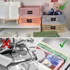 Ruucy 6 Pcs Collapsible Storage Crates, Folding Plastic Crate 25x16x10cm,