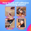 Uinkit 100 Sheets 4Mil Self-Adhesive Laminating Sheets, Self Stick Laminating