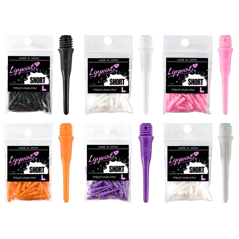 LSTYLE Short Lippoint Dart Tips - White | 2BA Soft