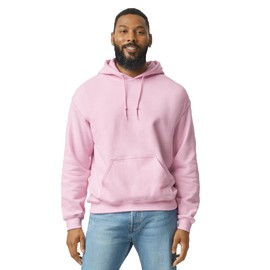 Gildan Activewear 50/50 Hooded Sweatshirt, L, Light Pink