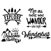 Explore Decal 4 Pack: Adventure Awaits, Not All Those Who