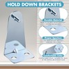 Ferraycle 8 Set Metal Hold Down Brackets 1.8 inch Silver