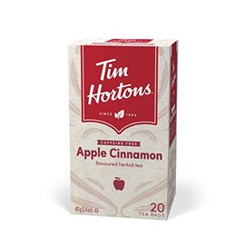 Tim Hortons Apple Cinnamon Herbal Tea, 20 tea bags, 40g (1.4oz), imported from Canada