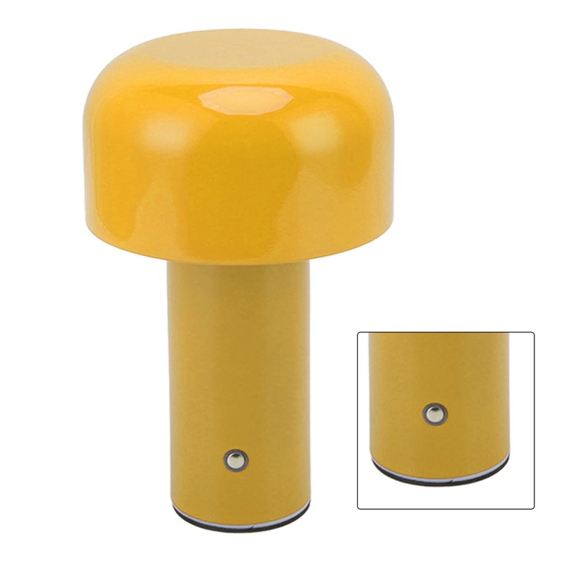LED Desk Lamp Mushroom Design USB Charging 3 Color Temperature