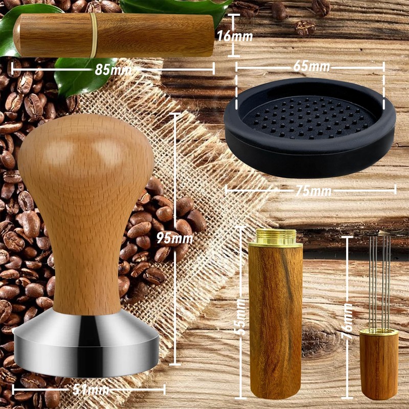 WwuHua Espresso Accessory Set, 22 Pieces Tamper Set, Comprehensive Barista