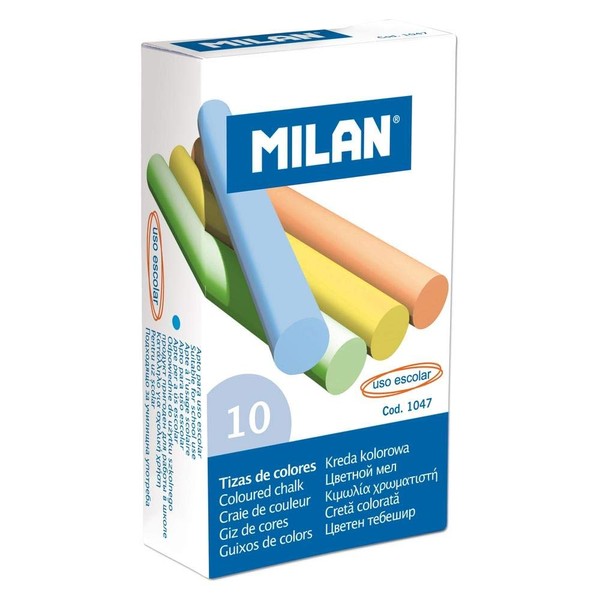MILAN Craies 10 couleurs anti-poussière 8,5 cm (1047)