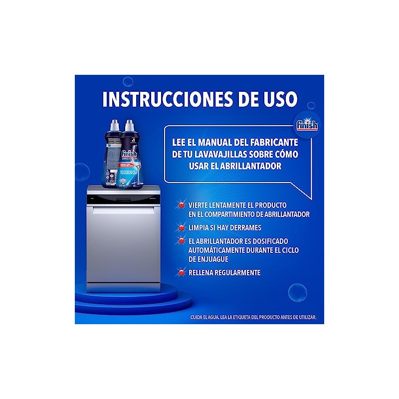 Finish® Liquido Abrillantador, Rinse Aid, Paquete de 2, 400ml c/u