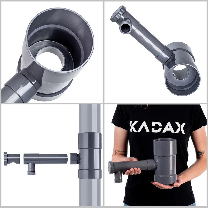 KADAX Rain Collector 90 mm, Rainwater Collector for Downpipe, Rain