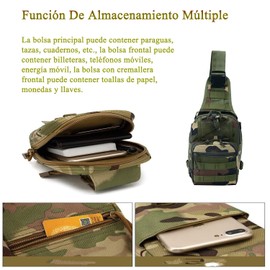 Mochila Táctica Militar Multiusos Para Hombre, Bandolera Para el Pecho, Mochila de Hombro para trabajo pesado, mochila deportiva, sistema Molle para acampar, escalar, ir de excursión, viajar