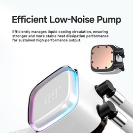 Ocypus Iota L36 CPU Liquid Cooler with Digital Display,360MM AIO Water CPU Cooler with Efficient Cooling Pump,ARGB Lighting Control,120MM PWM Fans Up to 2000 RPM,Suitable for AMD & Intel LGA (White)