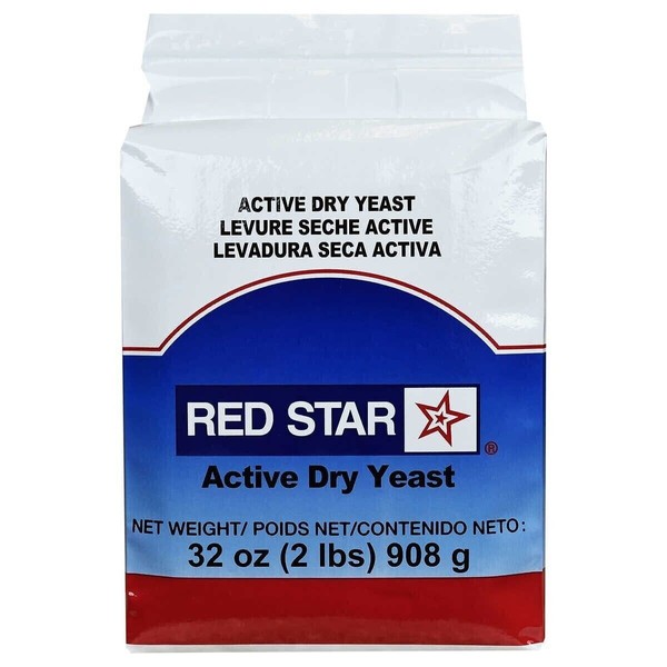 Red Star Active Dry Yeast Bread Baking 2 Pound (32Oz) Non GMO Expiration 07/2024
