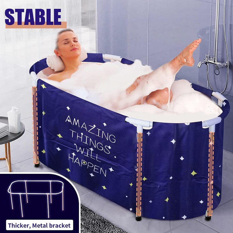 BESTHLS Portable Bathtub for Adult, Foldable Bathtub Portable Soaking Bath