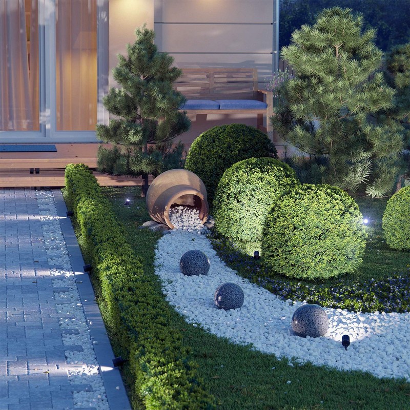 ledscom.de LED Garden Spotlight with Ground Spike for Outdoor Use,
