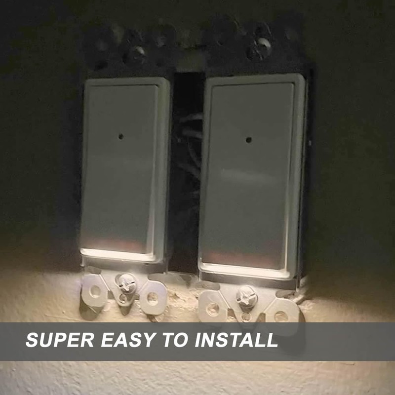 4Pack SOZULAMP Illuminated Light Switch-Esay to Install,No Neutral Wire,Single-Pole Decorator