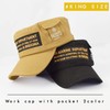 NEVEREND 4682-436L Large Size Canvas Work Cap with Patch, 12.