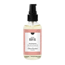 Edens Garden Rose Bergamot Bath & Body Oil – Tranquil Blend with Pure Essential Oils & Vitamin E for Healthy-Looking Skin, Face & Body Moisturizing – After Shower Floral Scented Oil, 2 fl oz (59 ml)