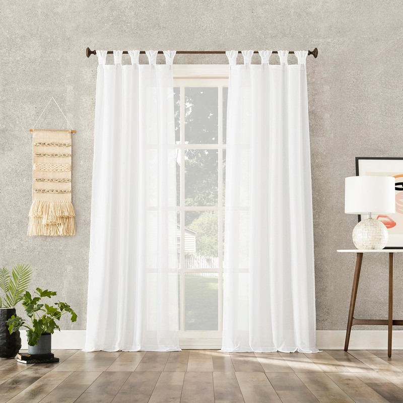 No. 918 Reman 2-Pack Twist Tab Linen Texture Semi-Sheer Tab