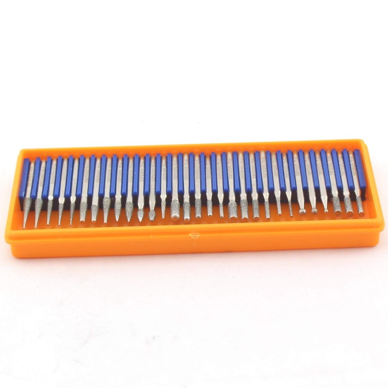 JINGLING Diamond Grinding Head Set Carving Bur Rotary Bit for