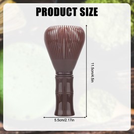 BOXOB Matcha Schneebesen aus Harz, 11,5x5,5cm Wiederverwendbarer Chasen Pinsel Leicht zu Reinigen Matcha Rührer Japanisches Grüntee Schneebesen Werkzeug zum Rühren und Zubereiten von Tee (Braun)